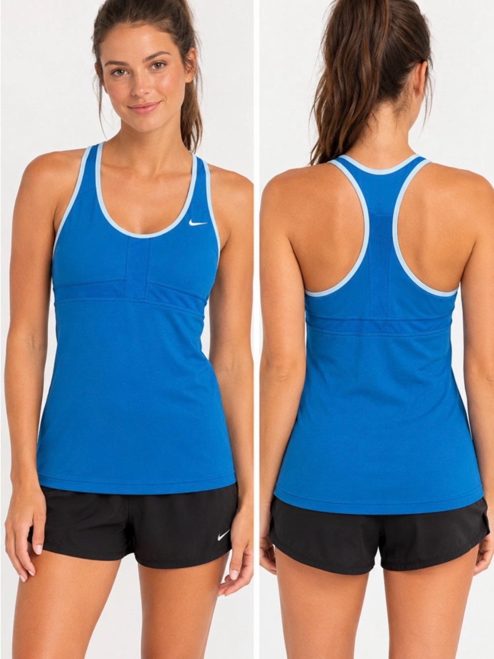 Nike Royal Blue Racerback Tank with White Trim Size xs